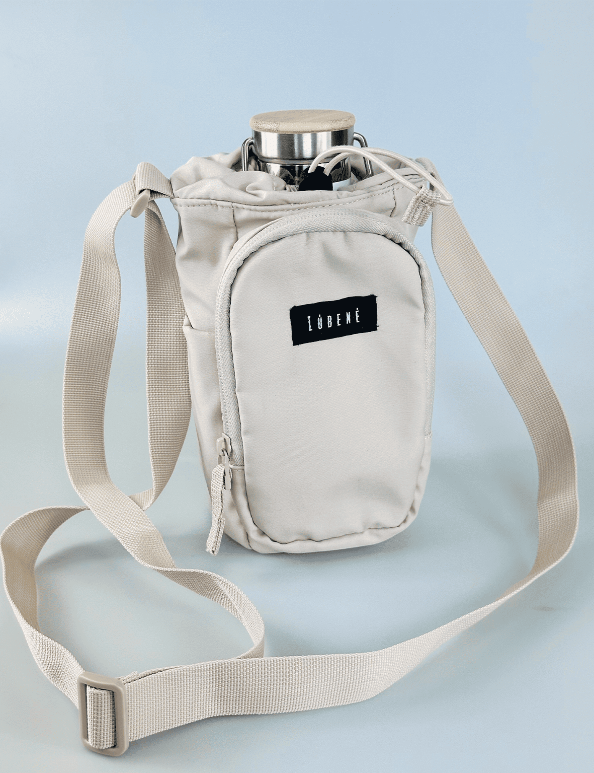 Športová taška na fľašu - Béžová