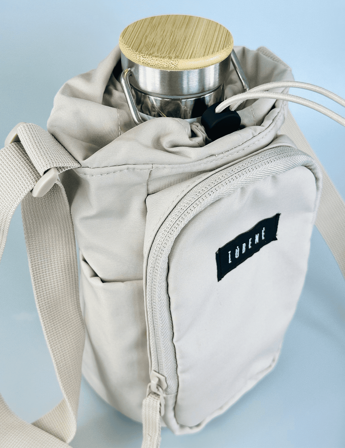 Športová taška na fľašu - Béžová