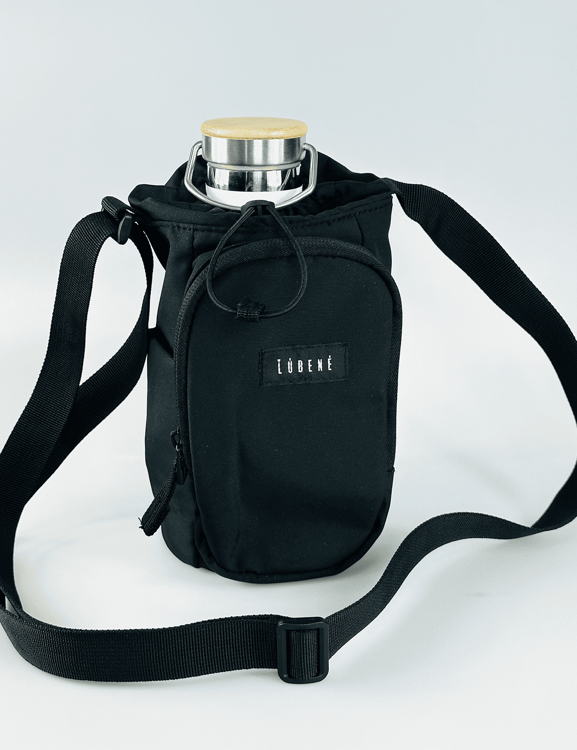 Športová taška na fľašu - Čierna