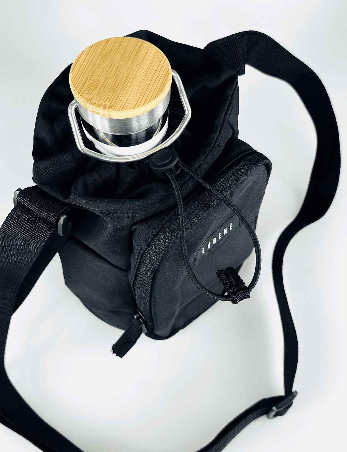 Športová taška na fľašu - Čierna